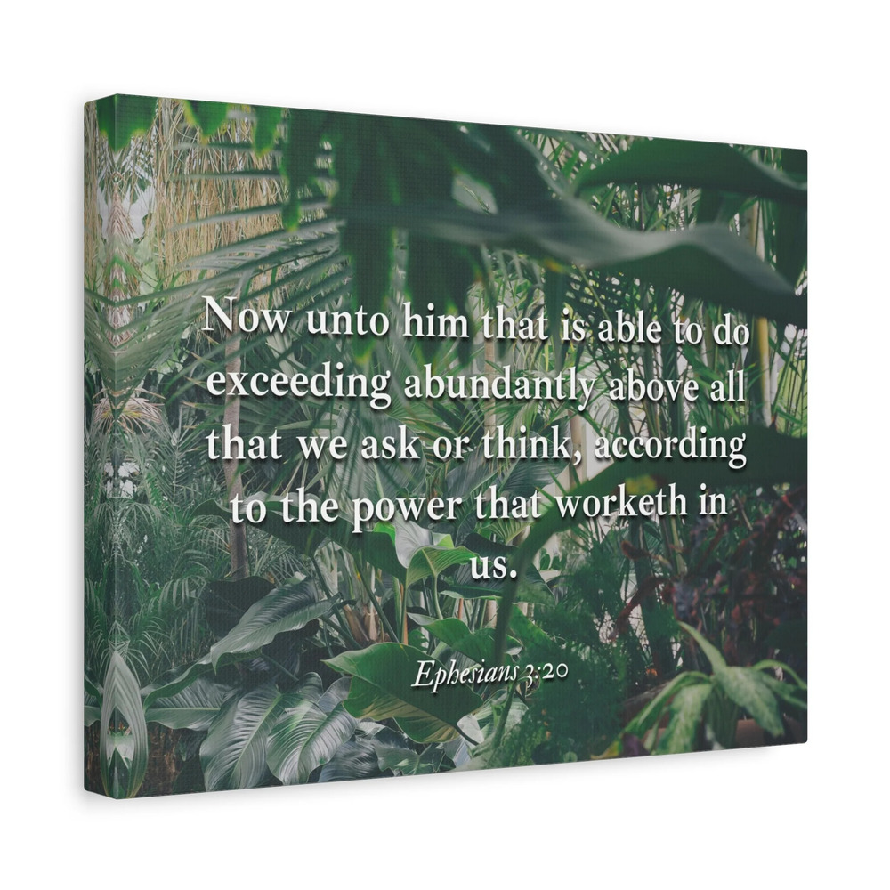 Scripture Canvas Above All Ephesians 3:20 Christian Wall Art Bible Verse Print
